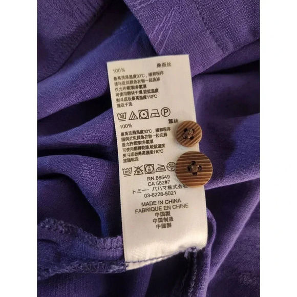 Tommy Bahama 100% Silk Tropical Textured Button Down Shirt Sz L - Picture 9 of 10